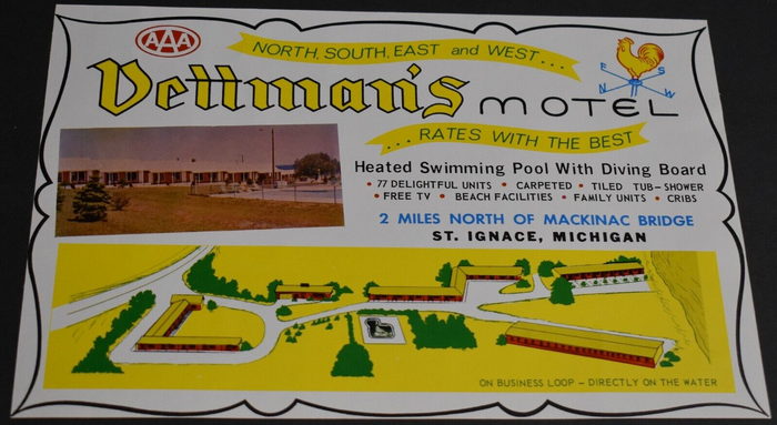 Dettmans Motel - Vintage Ad Or Placemat (newer photo)